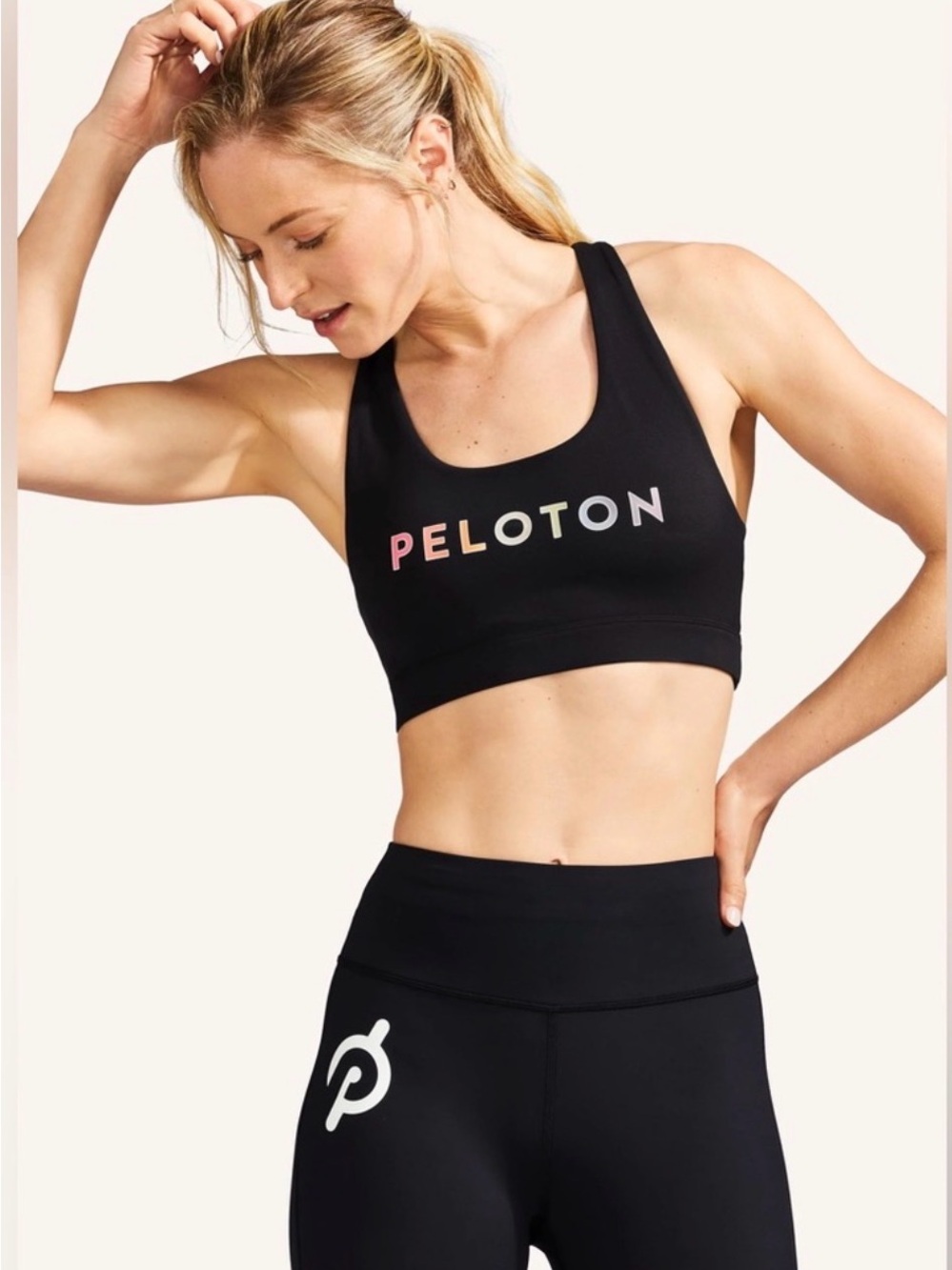 Peloton 2-Piece Activewear Set | Sports Bra & Shorts | Black | Women